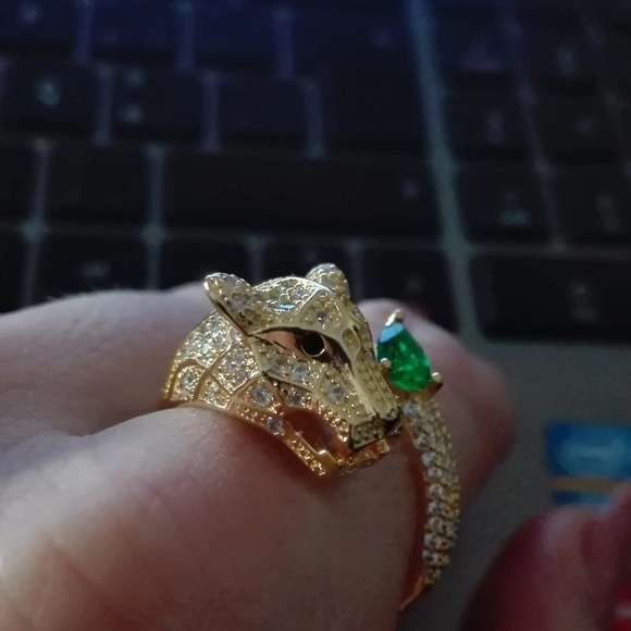 14K panther cat ring - Picture 4 of 4